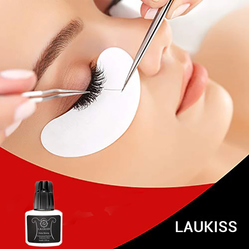 

1 Seconds Fast Drying Eyelash Extension Glue S+ Ultra Strong Lashes Glue Black Adhesive Long Retention Last 6-7 Weeks 5ml