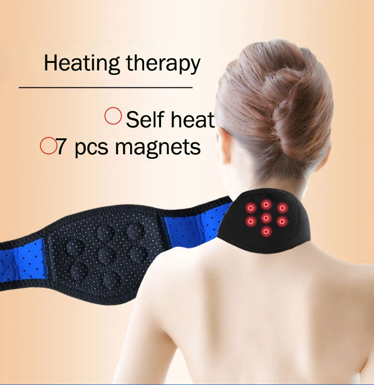 Турмалин самонагревающийся неопреновый поддерживающий бандаж для шеи Магнитная