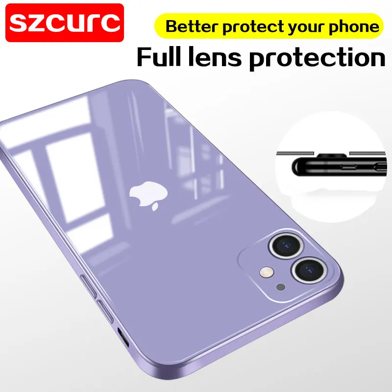 for iphone 13 pro max phone case 360° full protection glass phone sleeve iphone 13 pro max 13 mini lens protect phone cover free global shipping
