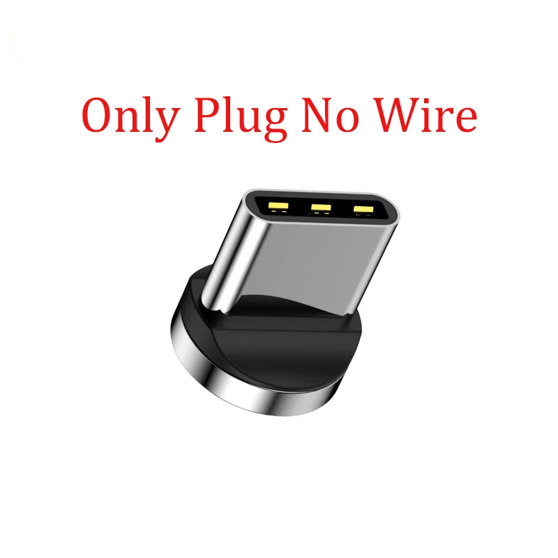 1 м светодиодный магнитный usb-кабель для передачи данных для iPhone Xs Max X XR 8 7 6s 6 Plus 5 5S Быстрая зарядка USB type C Micro кабель для samsung Xiaomi - Color: Only Plug No Wire