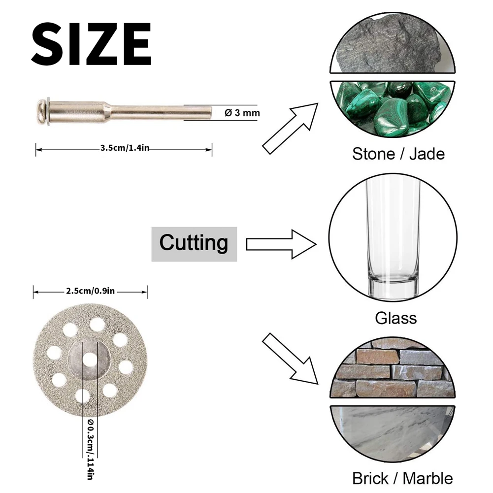 

60pcs HSS Mini Circular Saw Blade Set Resin Cut-Off wood Cutting Disc Diamond Metal Saw Bladeser Power Tools for Dremel Drill