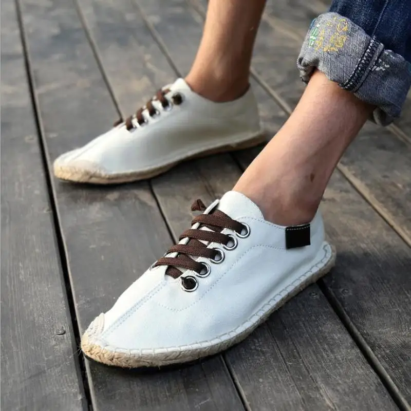 Новинка 2019 мужские повседневные туфли летние дышащие холщовые удобные