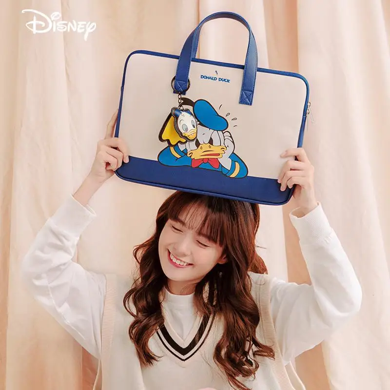 

Disney Genuine Mickey Donald Duck 2021 New Notebook Handbag Apple Macbook Air13pro15 Multi-function Large-capacity Briefcase