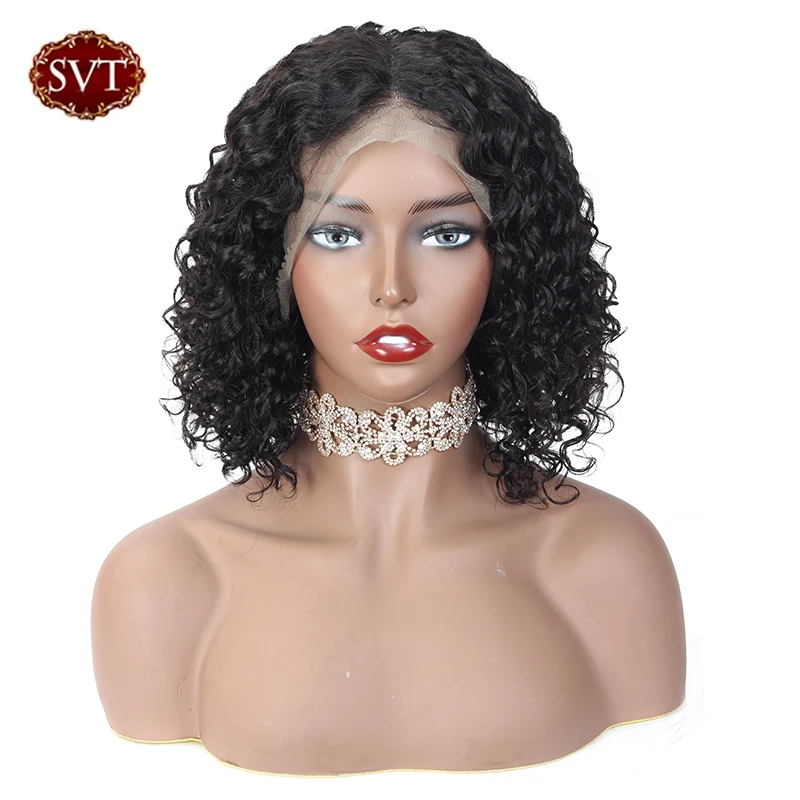 

Женский парик в бразильском стиле SVT, 4x4, парик с глубокой волной, с застежкой в виде Боба, парик на сетке для чернокожих женщин, натуральный ц...