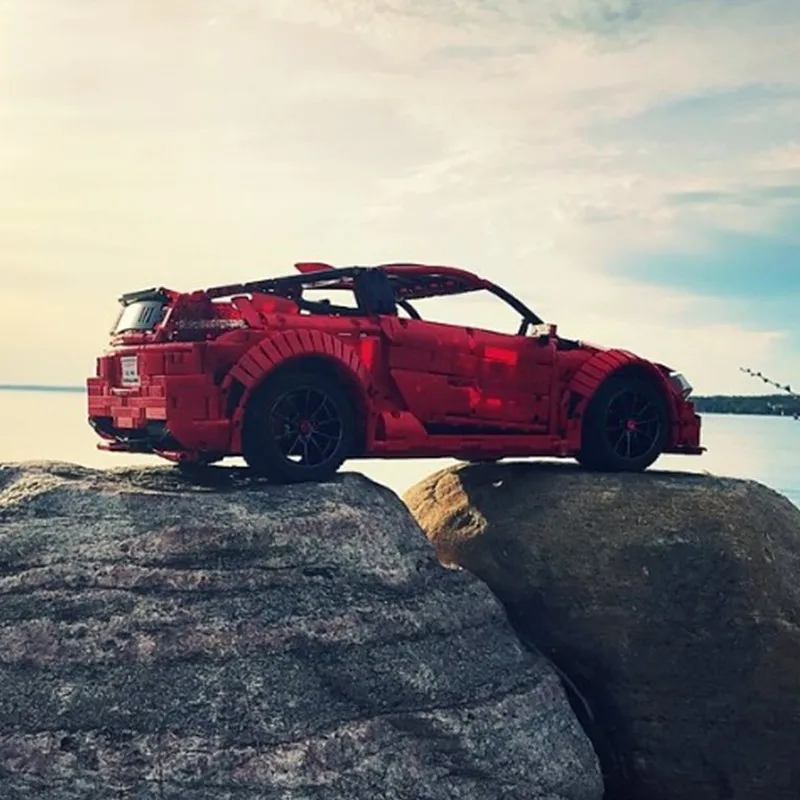 Новый строительный блок MOC-Honda CR-Z Φ мощность функции подходит для Lepining двигатель