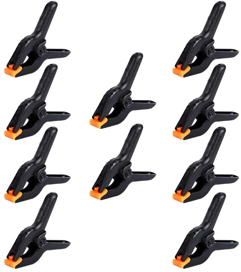 

10 Packs of 3.5 inch Professional Plastic Small Spring Clamps Heavy Duty for Crafts or Plastic Clips and Backdrop Clips Clamps