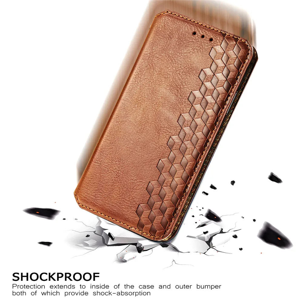 luxury skin leather case for samsung galaxy s21 s20 fe s10 e s9 s8 note 20 10 9 8 plus ultra a81 a91 magnetic stand phone cover free global shipping
