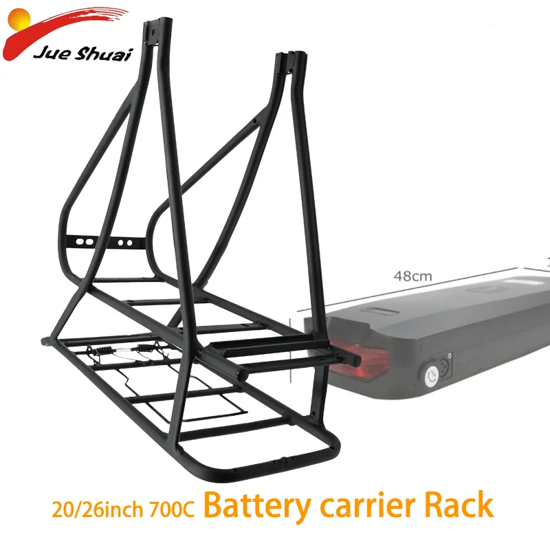 

Bicycle Luggage Carrier Rear Rack Double Layer luggage rack Shelf Adjustable for20'' 26" 700C Bikes Electric Bike Ebike Battery