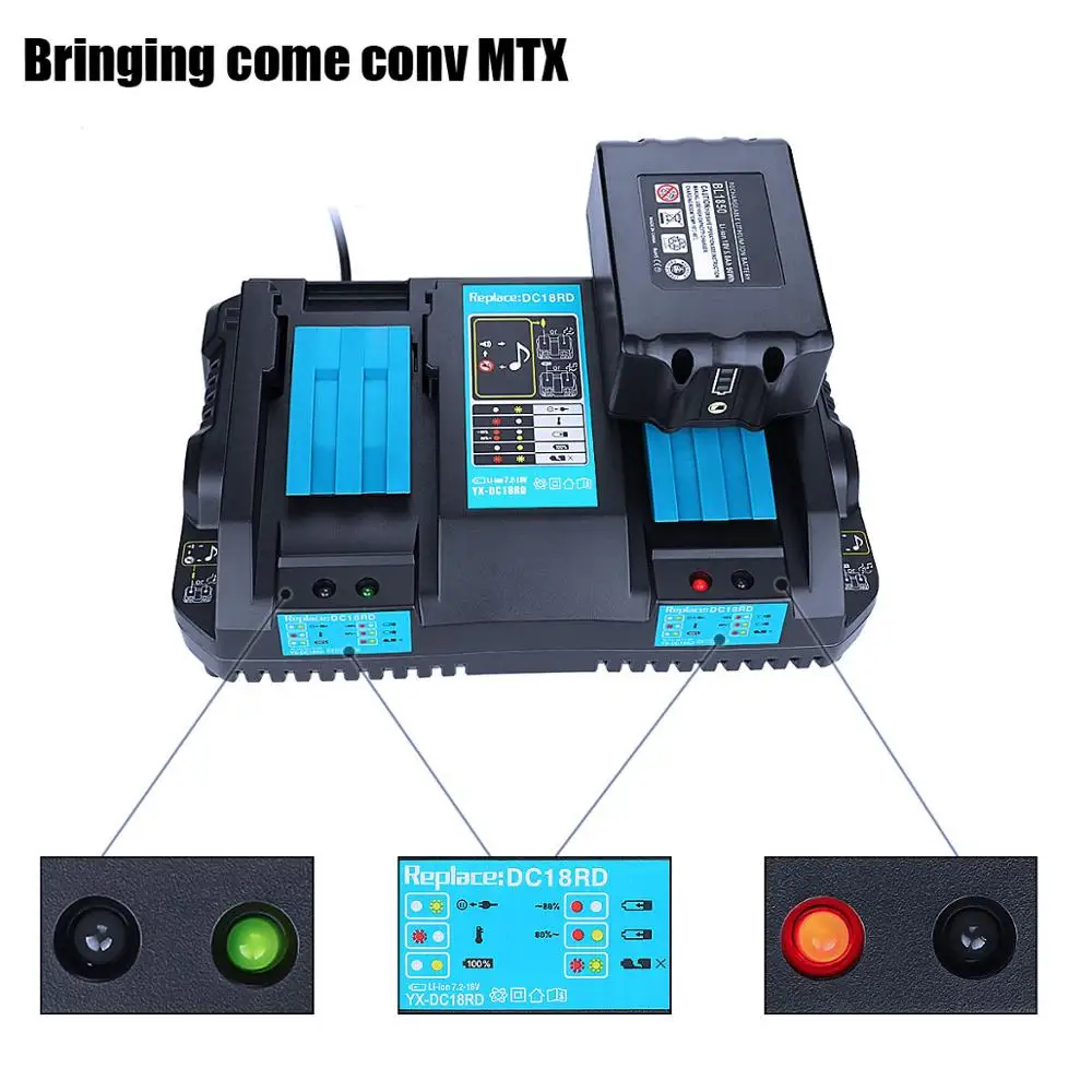 Зарядное устройство с двойным USB-интерфейсом для Makita DC18RD 14 4-18 в | Электроника