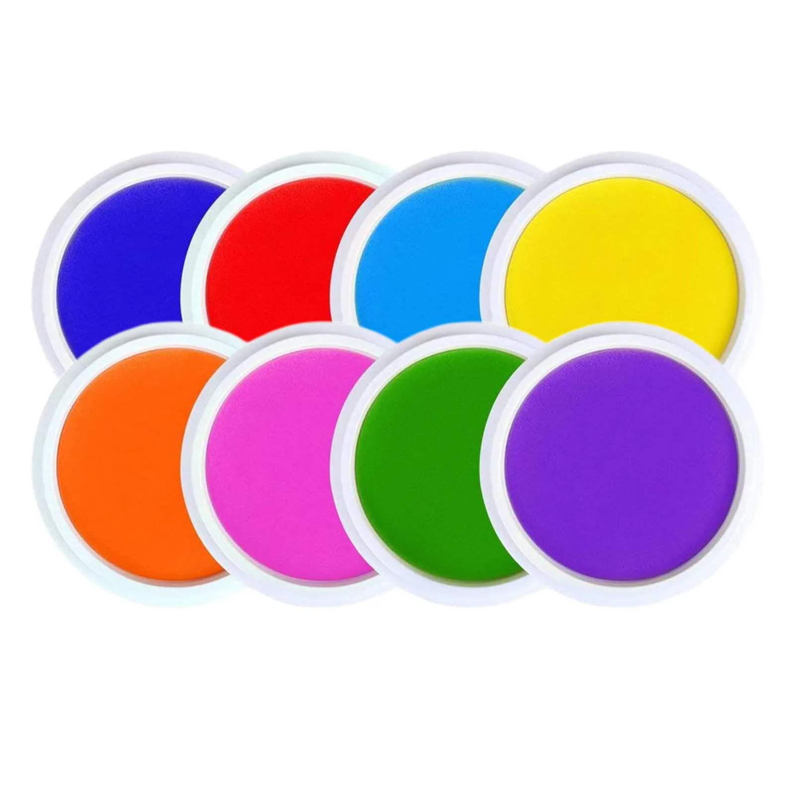 

washable Ink Pads Set of 8 Colours Vivid 18cm Non Toxic Jumbo Finger Paints for Card Making Crafting Wood Gift Teachers