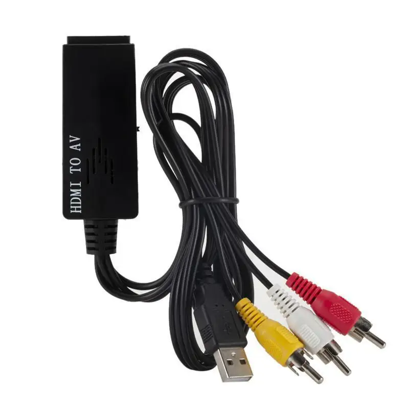 HDMI в 3RCA конвертер композитный AV/CVBS видео аудио HDMI2AV адаптер Поддержка NTSC/PAL для