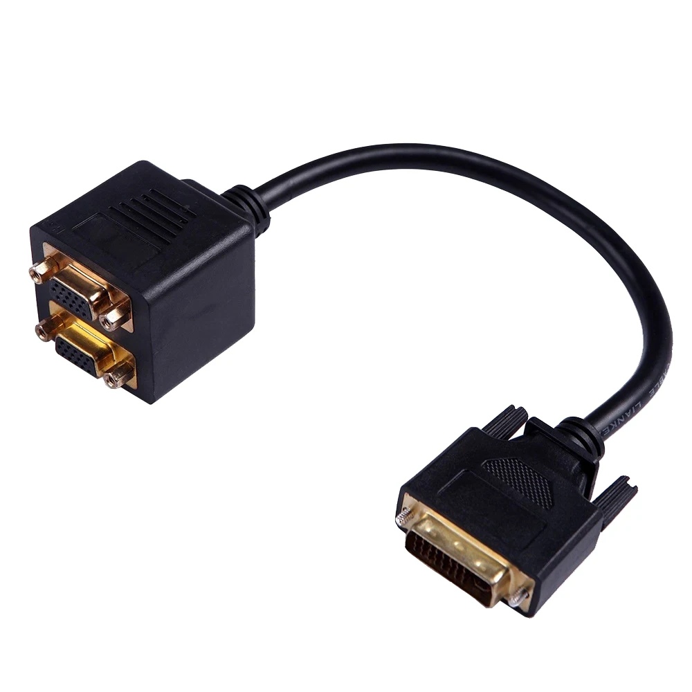 

Кабель с пассивным DVI на разветвитель для кабеля VGA male на Dual VGA SVGA female и золотым покрытием