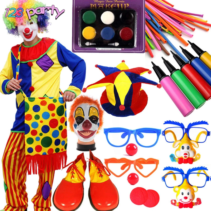 Реквизит для украшения клоуна маска парика украшение на Хэллоуин смешной