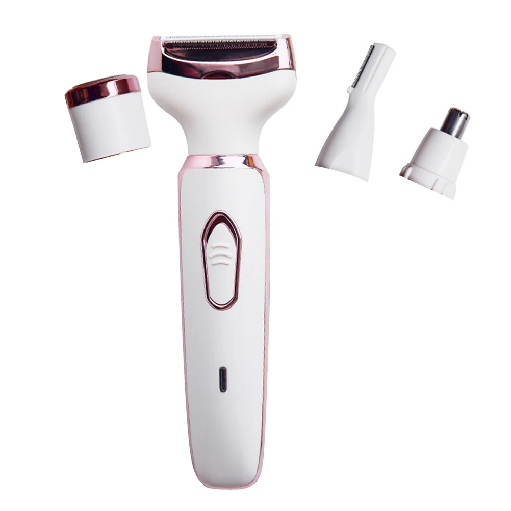 

1 Set of Four-in-one Female Dehairing Device Electric Nose Unhairing Tool White