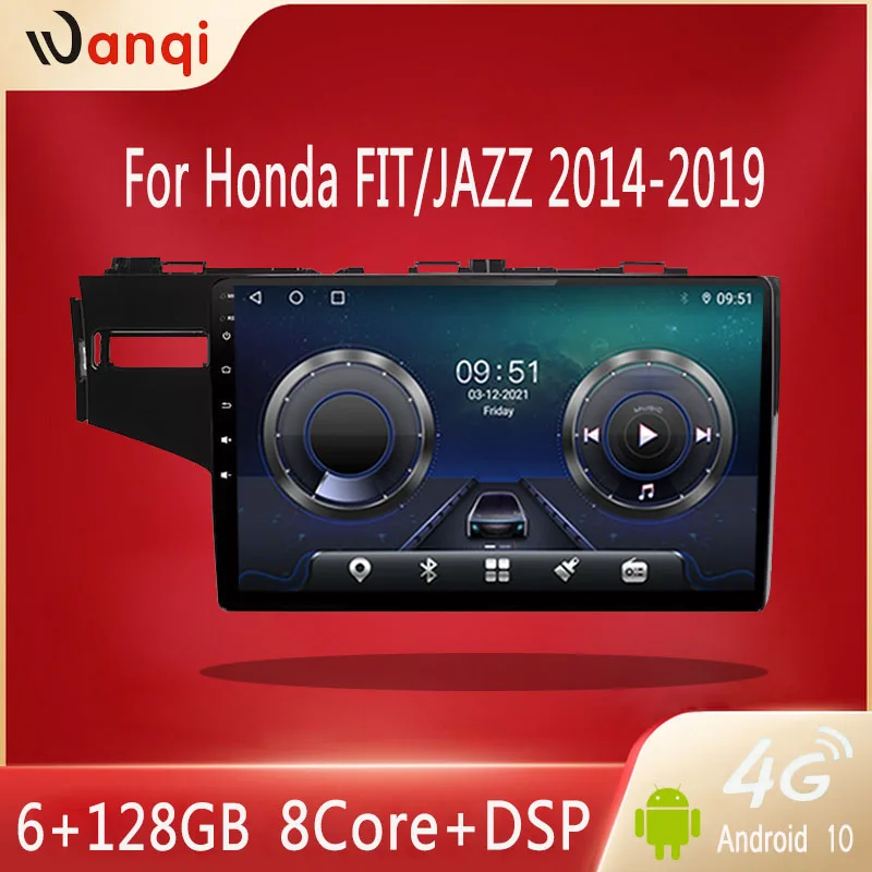 

Car GPS Multimedia Radio for HONDA FIT/JAZZ 2014 2015-2019(LHD) Android 10.0 Stereo 6GB Ram 128GB Rom Support Carplay 5.0BT WIFI