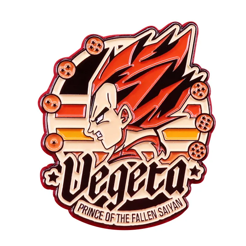 

Saiyan принц Вегета эмалированная брошь в японском стиле Манга