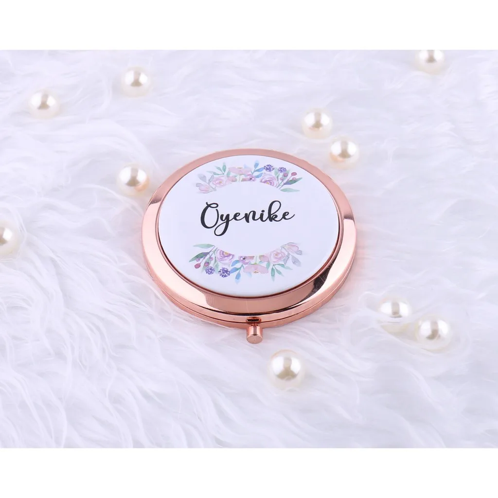Индивидуальный подарок подружки невесты компактное карманное зеркало для