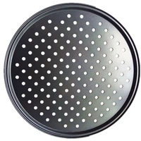 1pcs 12 inch carbon steel non stick pizza baking pan mesh tray plate round deep dish pizza pan tray mould bakeware baking tools