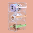 Полиэтиленовые медицинские ленты для наращивания ресниц, цветные Ленточные резаки, прививочные ленты для резки ресниц, клейкие вращающиеся акриловые резаки