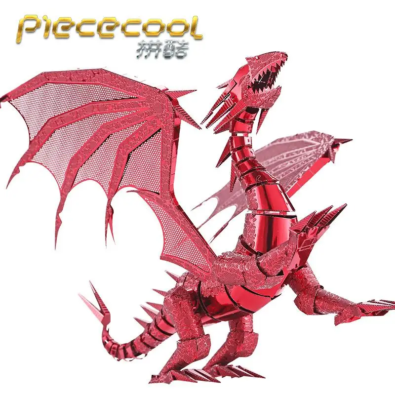 MMZ MODEL Piececool 3D Metal Puzzle of Dragon Flame Assemble Model Kits Assembly Manual Jigsaws Educational Toys for Adult | Игрушки и