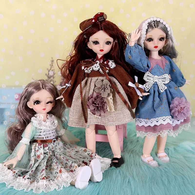 Новый 15 подвижные суставы 12 дюймов BJD кукла 30 см 1/6 макияж одеваем куклы с модная