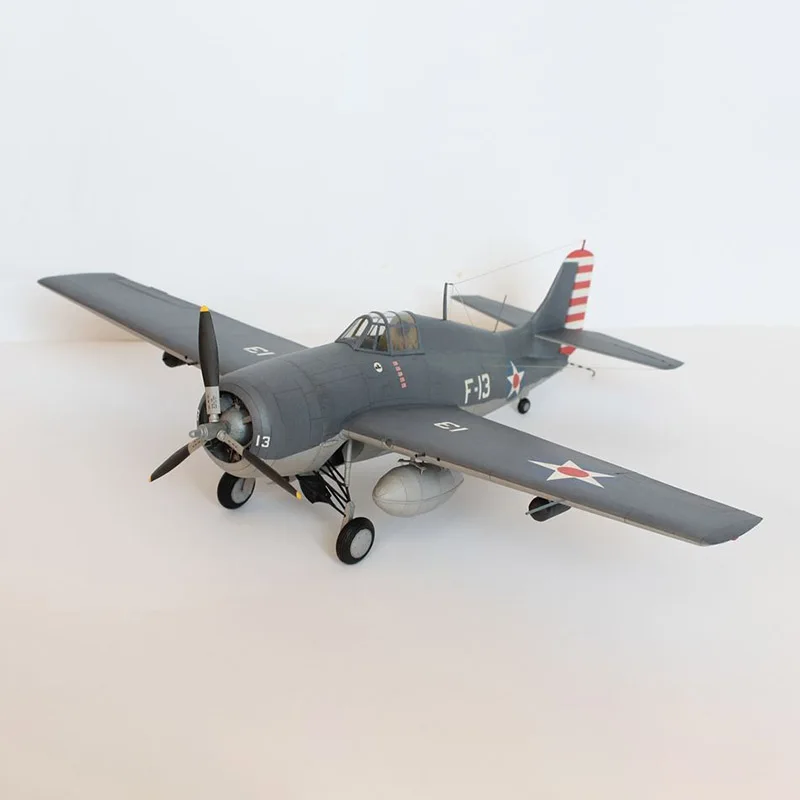 1:33 Scale Grumman F4F Wildcat Fighter сделай сам ручная работа бумажная модель набор головоломок