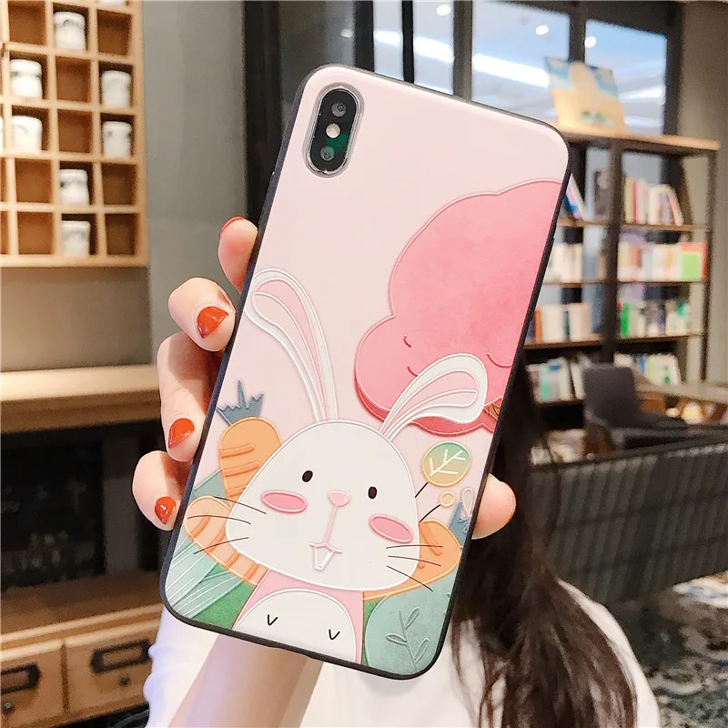 Чехол JAMULAR с объемным тиснением для iPhone XR XS MAX X 8 7 6 6s Plus мягкий чехол телефона