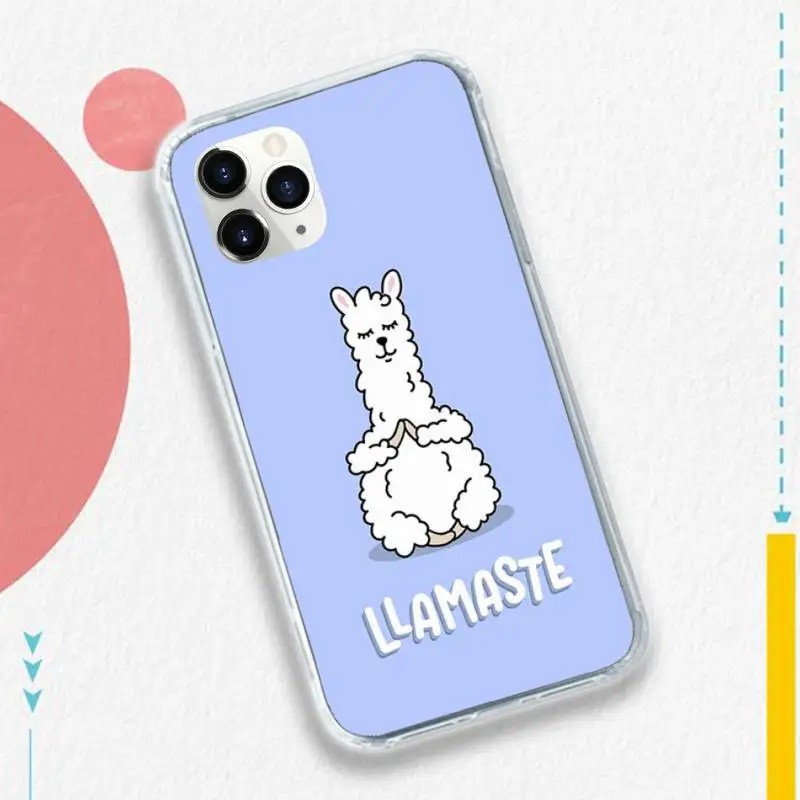 

cute lamas Alpaca animals Phone Case Transparent soft For iphone 5 5s 5c se 6 6s 7 8 11 12 plus mini x xs xr pro max