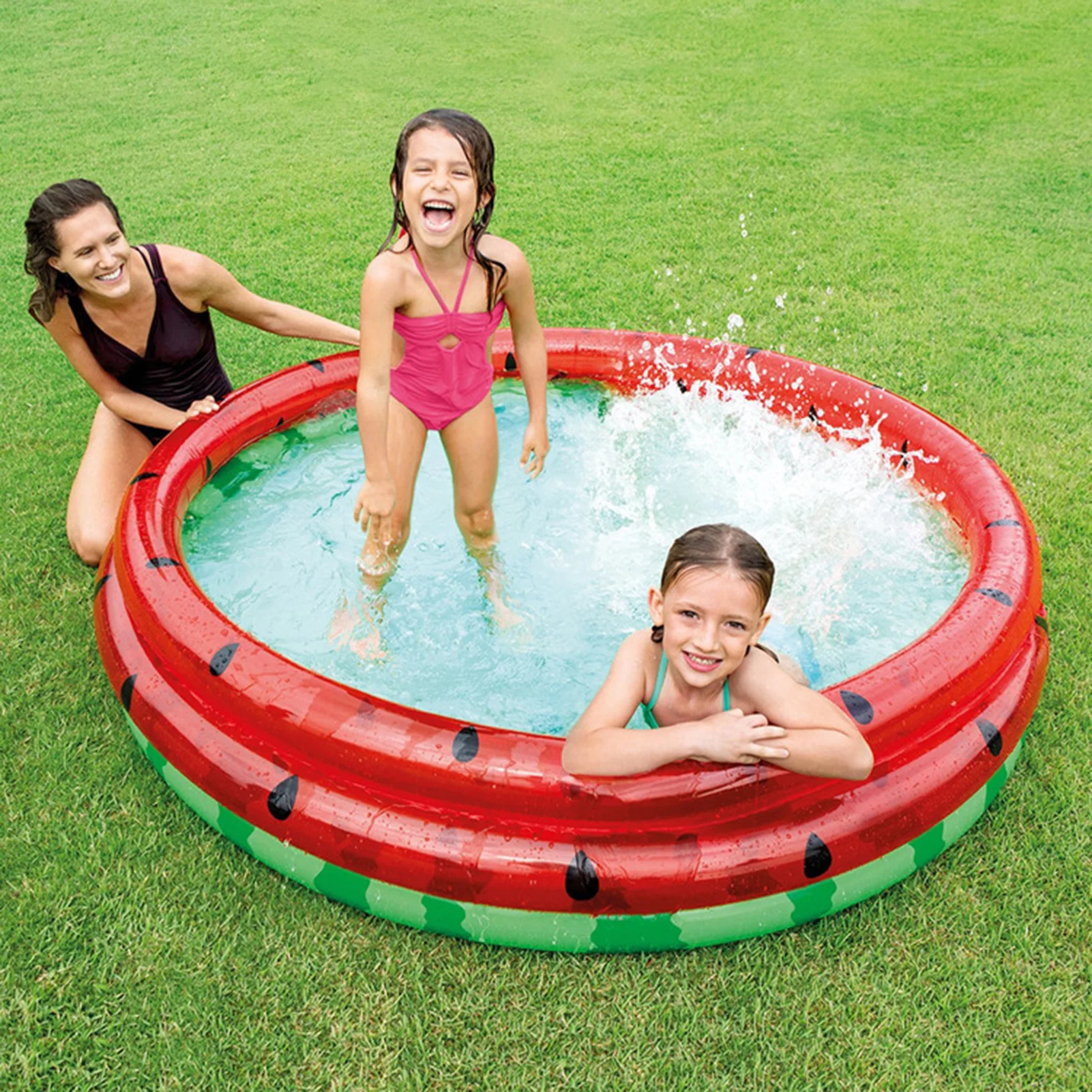 

Inflatable Watermelon Inflatable Paddling Pool Family Swim Pool Kids Baby Swimming Ring Summer Beach Party Pool Toys