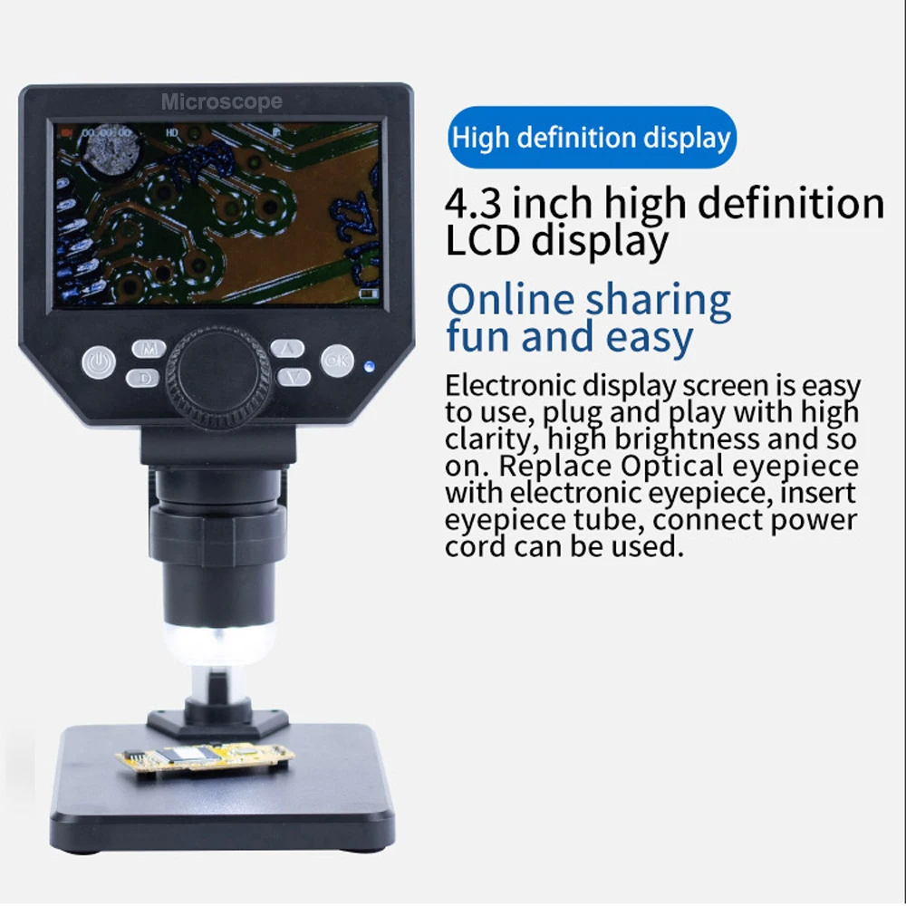 

Цифровой микроскоп KKMOON G1000, 8 Мп, 1-4,3 дюйма