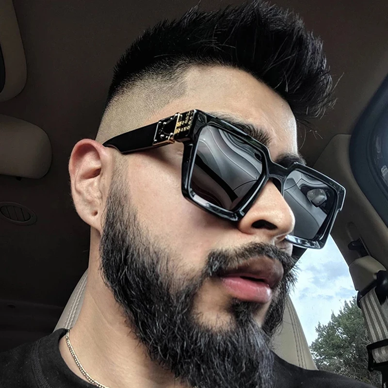 

2022 New Personalized Sunglasses For Men Square Millionaire Sunglasses Vintage Glasses For Hip Hop Fashion Leopard Print Gafas