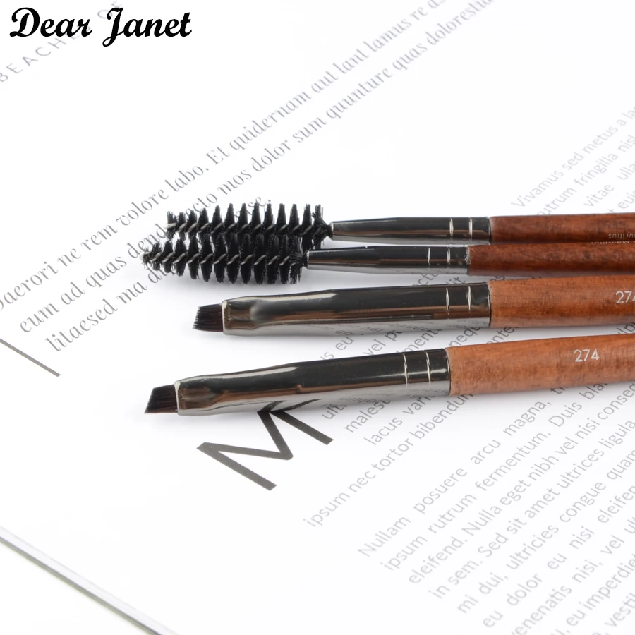 1 шт. #274 двухсторонняя угловая кисть для бровей и глаз кисточка макияжа из