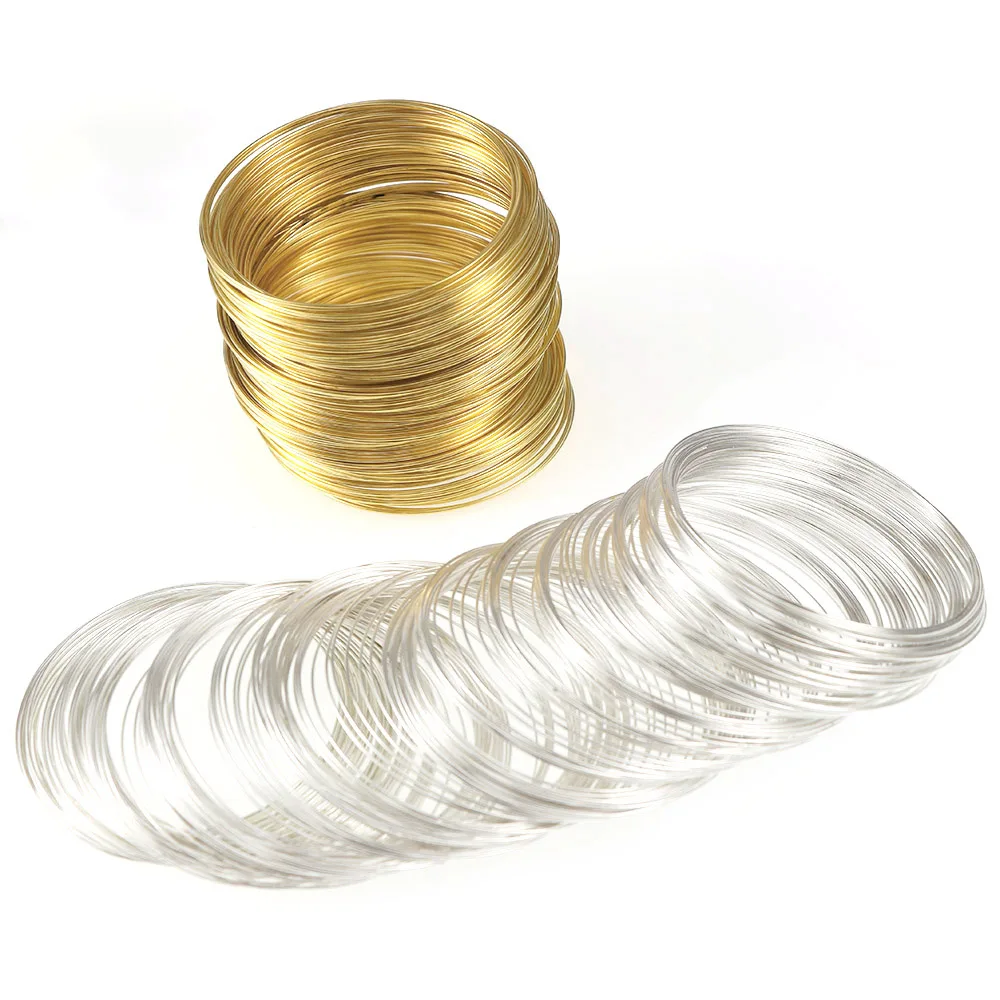 100 петель Серебряная Золотая бронзовая память стальная проволока для рукоделия