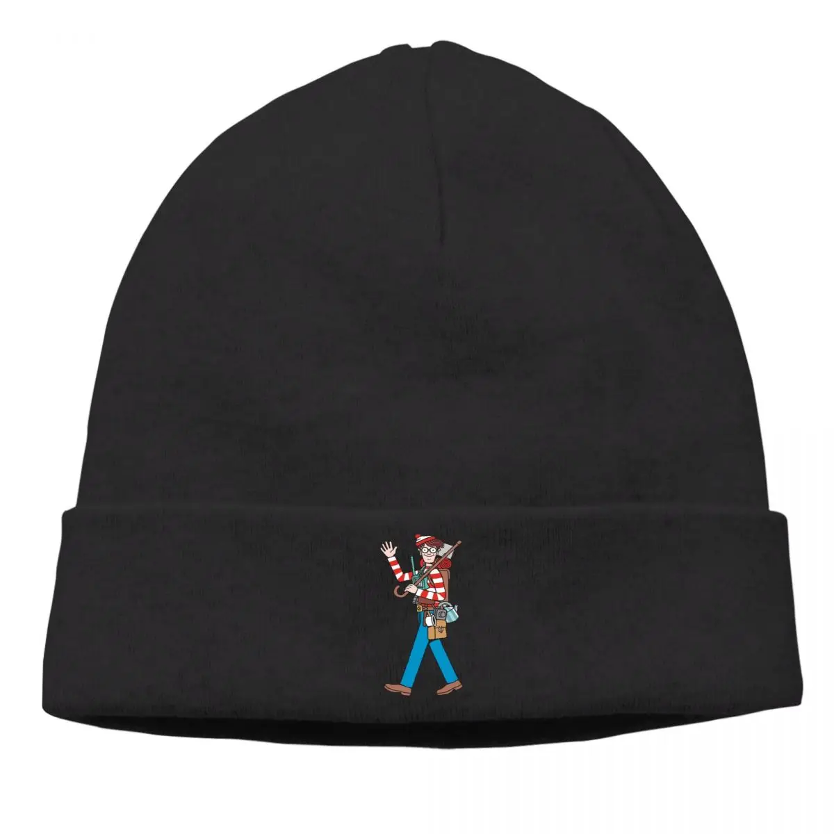 

Hiking Bonnet Homme Winter Warm Knitting Hat Where's Wally Children's Books Skullies Beanies Caps Novelty Cotton Hats