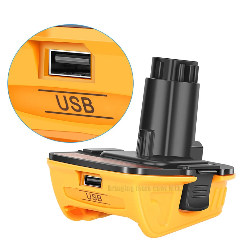 Фото Для Dca1820 USB-адаптер 18 В работает с Dewalt Max Xr Dcb200 Dcb201 Dcb203 Dcb203Bt Dcb204 Dcb205 Dcb206 Компактные батарейки Новейшие №2