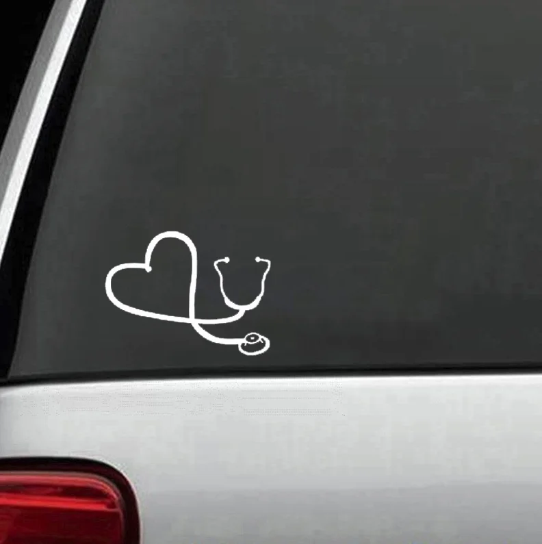 Автомобильное украшение с логотипом стетоскоп символ сердца виниловая