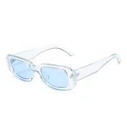 Солнцезащитные очки DAVE в стиле ретро UV400 женские, Классические брендовые дизайнерские винтажные прямоугольные солнечные очки с прозрачными голубыми розовыми зелеными линзами