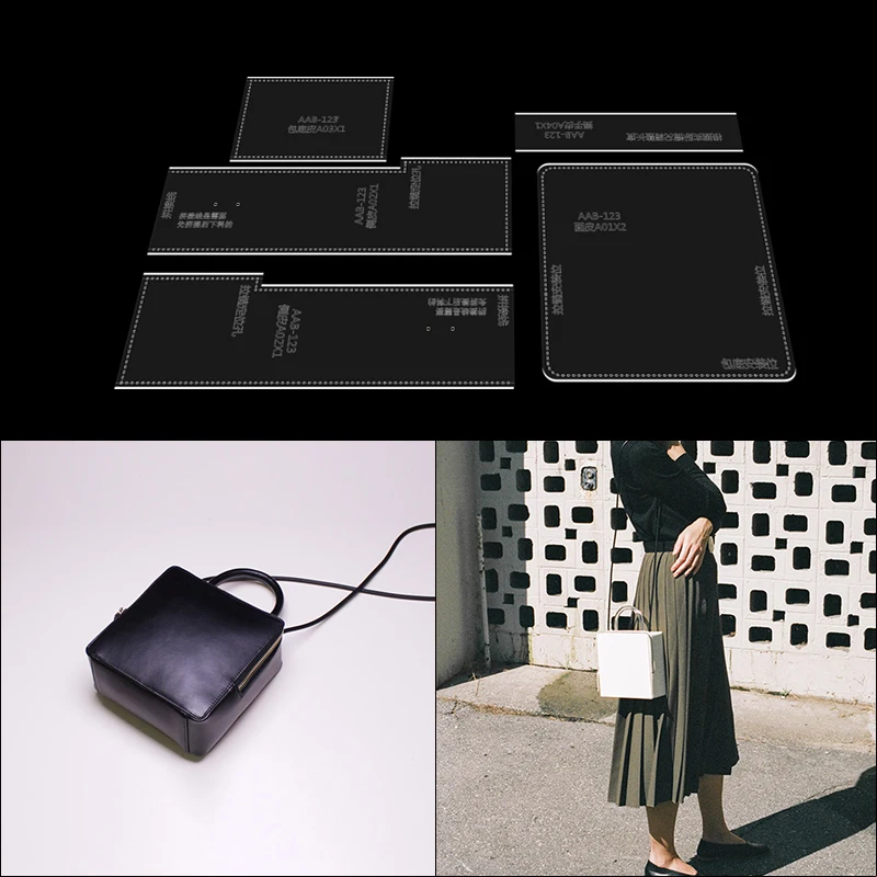 Женская сумка ручной работы сделай сам квадратная сумочка на одно плечо с узором