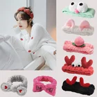 Повязка на голову женская из кораллового флиса, мягкая эластичная заколка с бантом, милый зимний головной убор для ванны и спа, аксессуары для волос