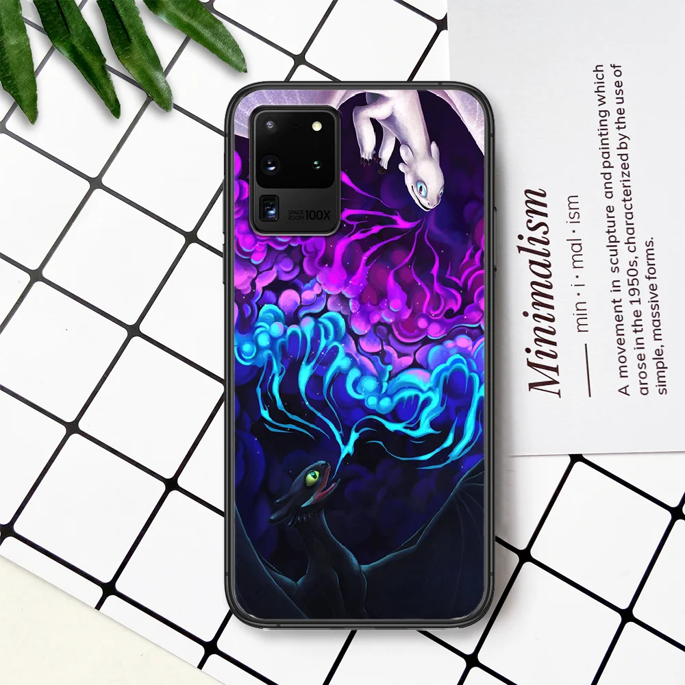 

How to Train Your Dragon Phone Case For Samsung Galaxy Note S 8 9 10 20 Plus E Lite Uitra black Cover Painting Etui Silicone