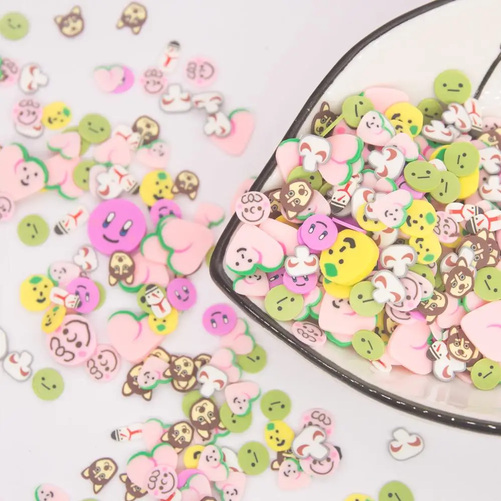 Фигурка для выражения лица 65 г ломтики полимерной глины украшения телефона