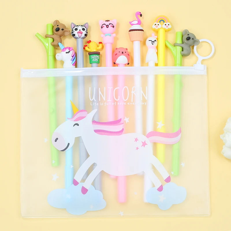 10 шт./упак. забавные креативные милые панды гелевая ручка Kawaii аниме стежка Пикачу