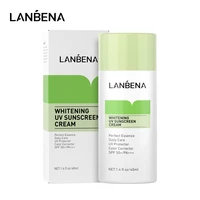 lanbena green whitening uv sunscreen cream face sunblock body sun protection solar lotion spf50 moisturizing daily care 40ml