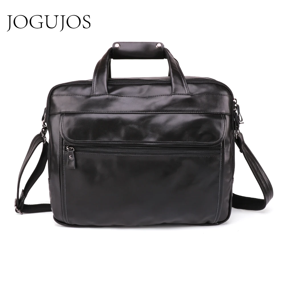 JOGUJOS мужской портфель s из натуральной кожи 15," портфель для ноутбука роскошная дизайнерская сумка через плечо мужская деловая дорожная сумка