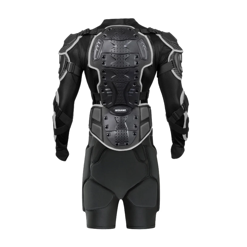 WOSAWE Мужская мотоциклетная Защитная куртка на все тело и шорты для мотокросса
