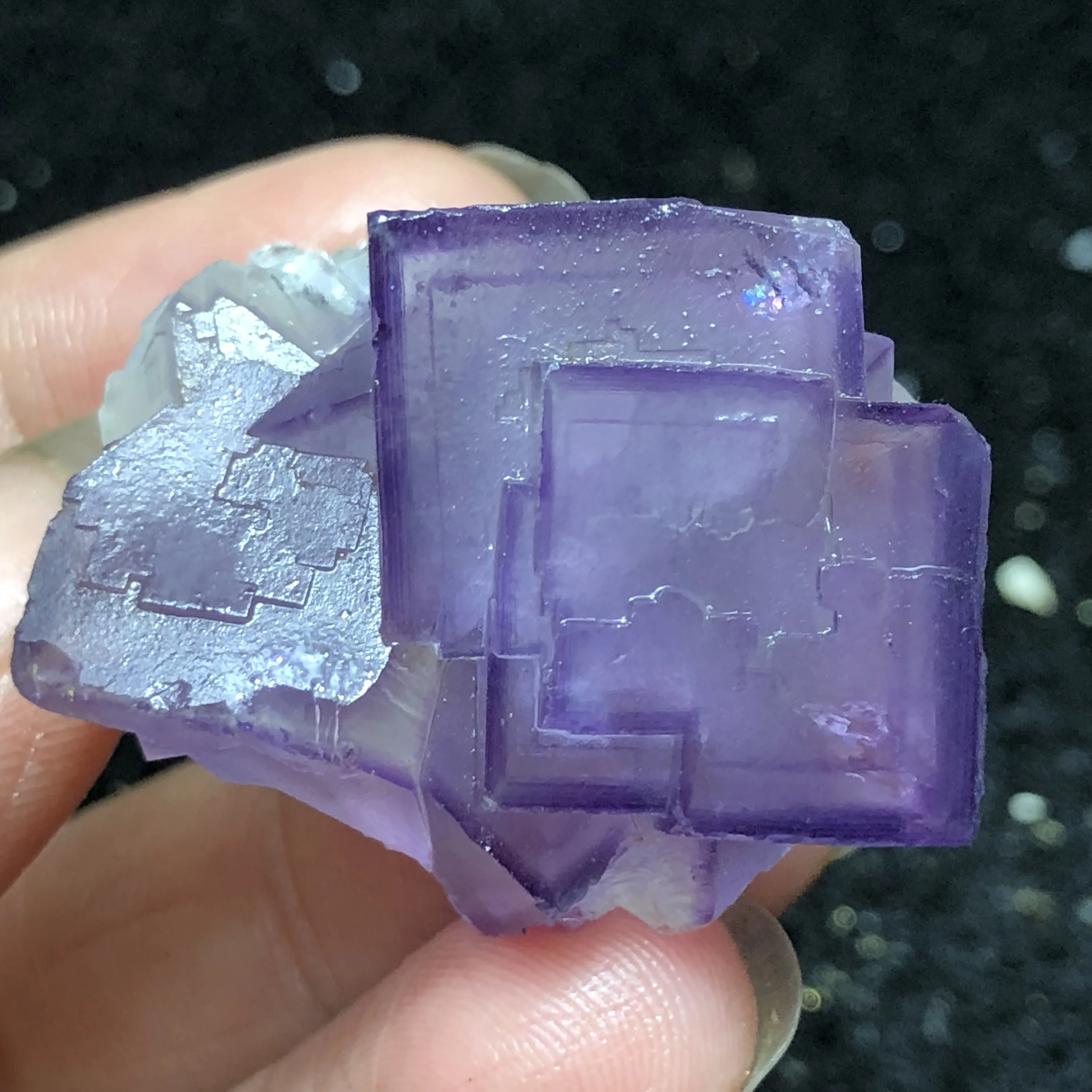 

27,4 gNatural редкий фиолетовый флюорит кластер минеральных учебный образец с украшением в виде кристаллов лечебный Кристал, кварц камень украше...