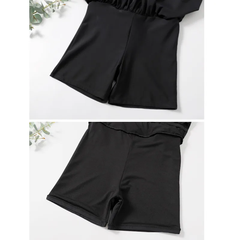 

Ladies Lace Swimsuit One Piece 2021 Summer Plus Size Swimdress Black Swimwear Women Large Size 2XL-9XL Beachwear Bathing Suits