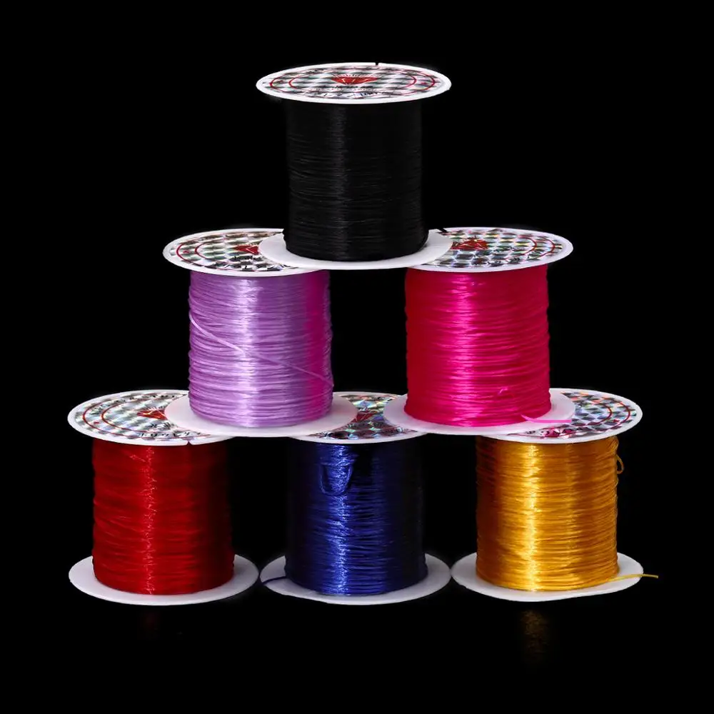 

Black White Stretch Elastic Cord For Bracelet Necklace Nylon Beading Cord String Thread Diy Jewelry Making Supplie 8Meters/Roll