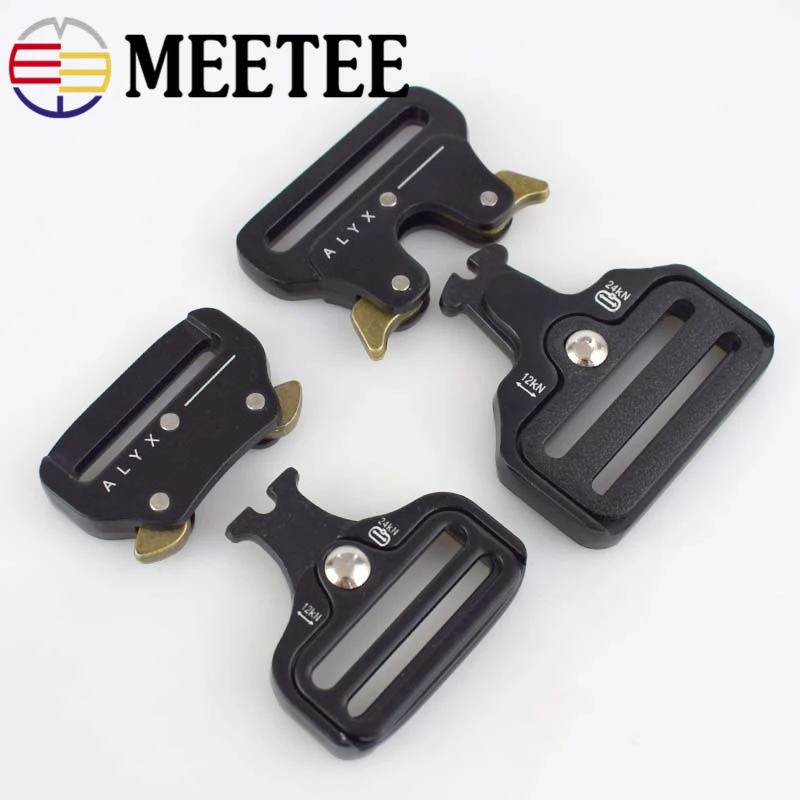 Meetee 38/45MM Webbing Metal Bag Strap Quick Side Release Buckle Shackle Belt Clip Clasp DIY Bags Clothes Accessories AP646|Пряжки и