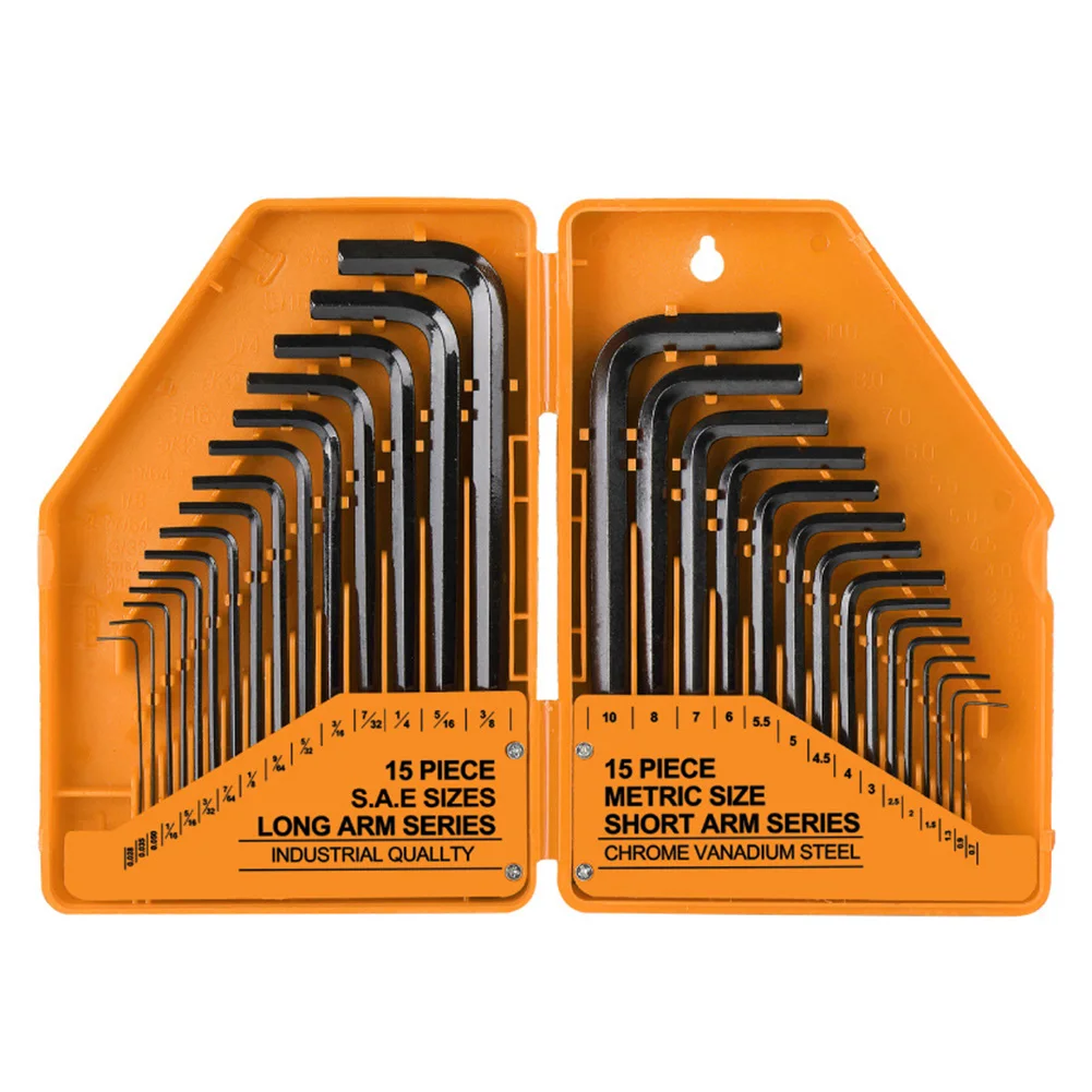 

Шестигранный ключ, комплект гаечных ключей, метрические, L-образные, 30 шт